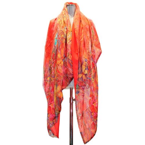 fular de seda panuelo rojo India julunggul 1 1