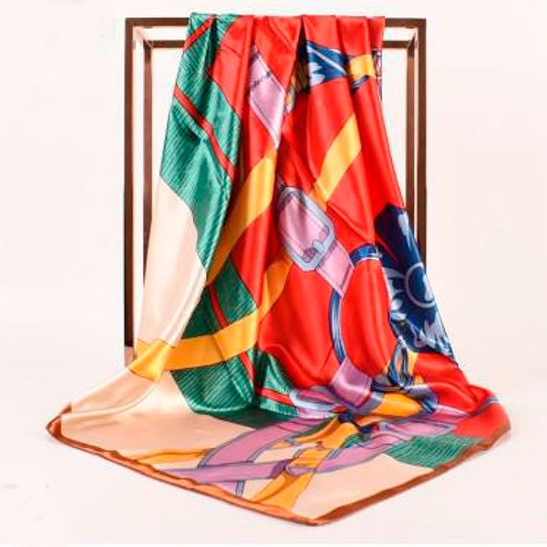 panuelos de mujer de imitacion seda con correas de colores