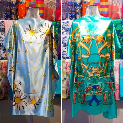 caftan bluson de panuelos estampados
