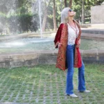 kimono de terciopelo rojo y seda de julunggul