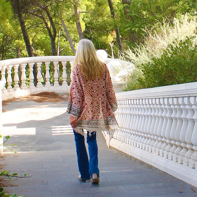 kimono de viscosa de estampado geometrico julunggul 3