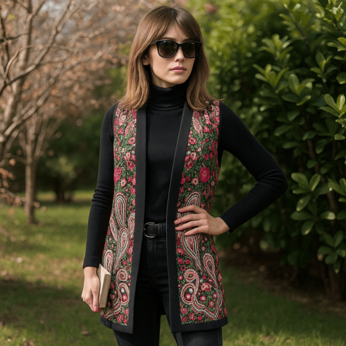 Chaleco reversible estampado y negro JUlunggul