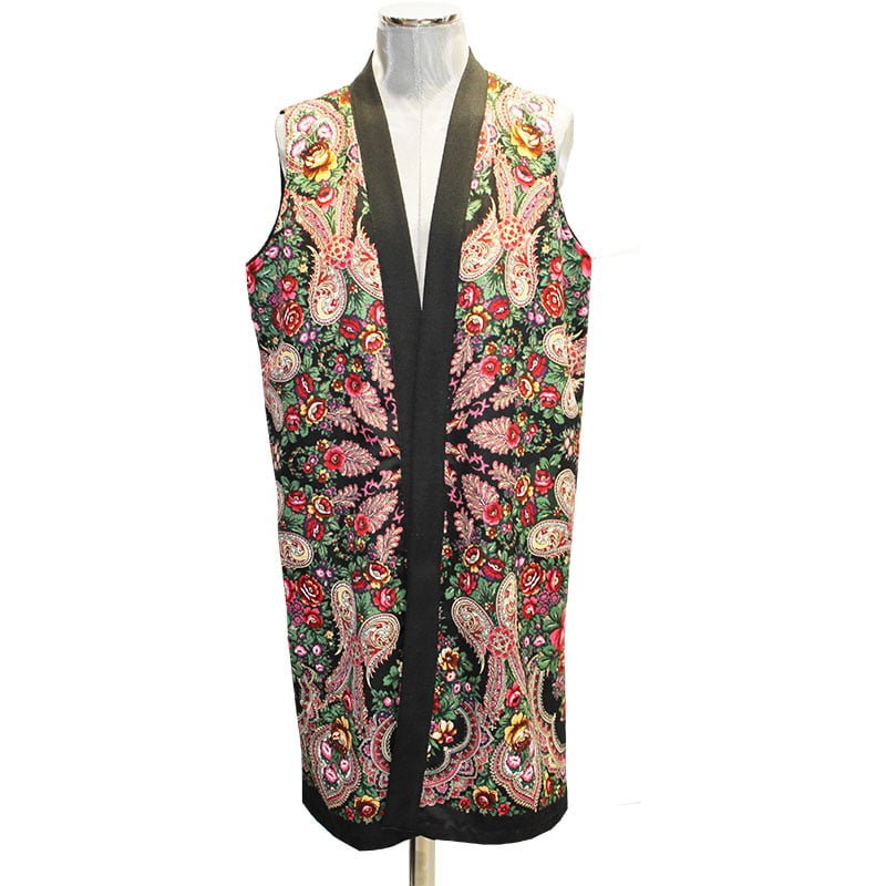 chaleco reversible con forro de panuelos rusos julunggul