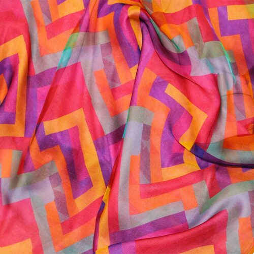 fular de seda reversible Colores de julunggul