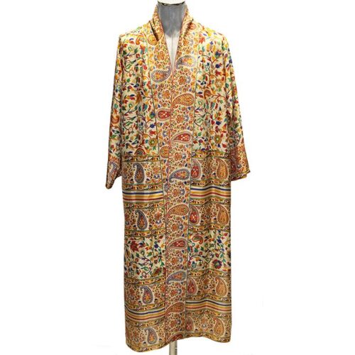 kimono largo de semi seda estampado julunggul 1