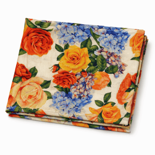 Fular pareo de modal estampado camel con flores colores Julunggul