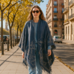Poncho capa azul reversible Julunggul