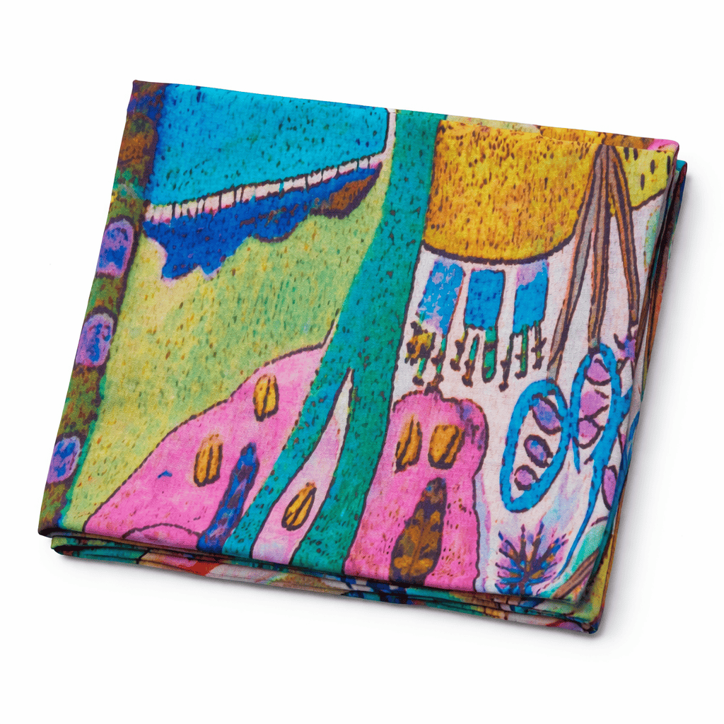 Pañuelo fular o pareo de algodon estampado colores 1 Julunggul