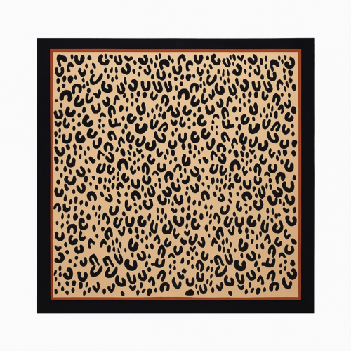 Pañuelo de seda 52x52 cm animal print leopardo marron 1 Julunggul