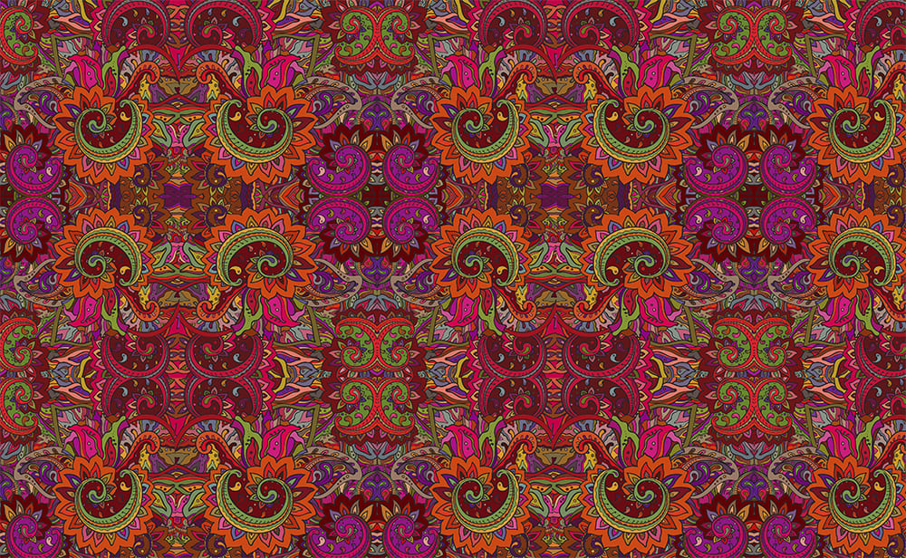 paisley rojo pequeño