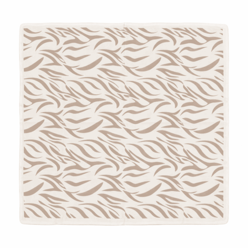 pañuelo de semiseda de mujer Cebra beige y camel 70x70 cm Julunggul