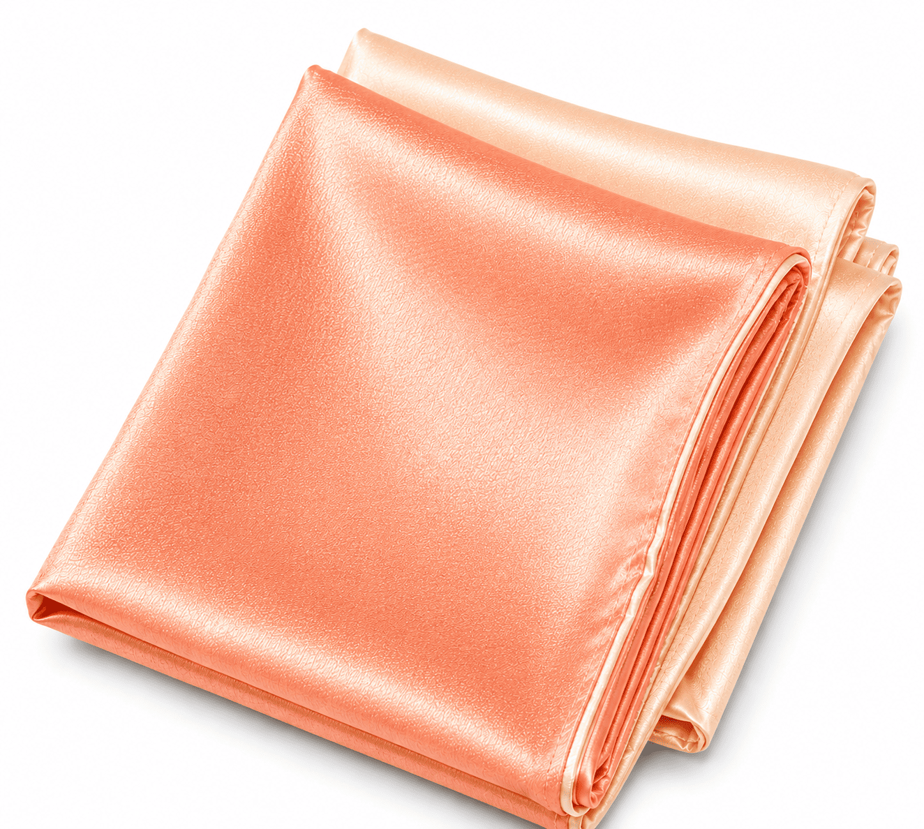 Chal echarpe y fular de semiseda reversible albaricoque y melocoton combinados de Julunggul