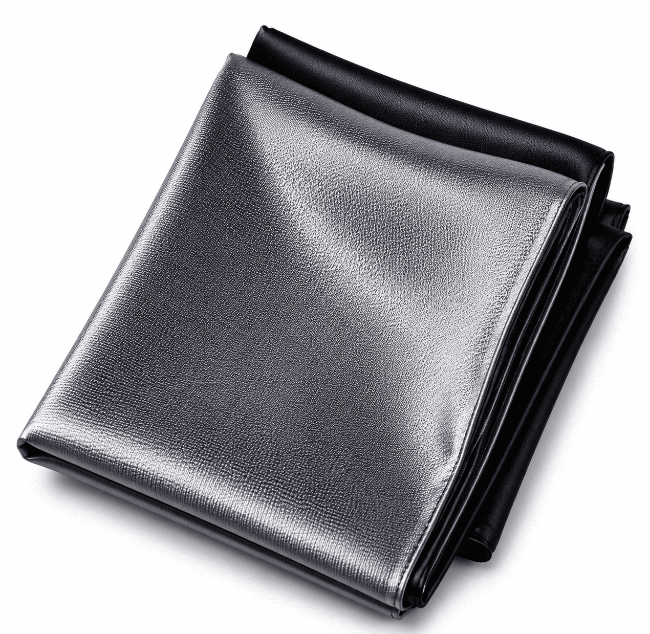 Chal echarpe y fular de semiseda reversible gris plata y negro combinados de Julunggul