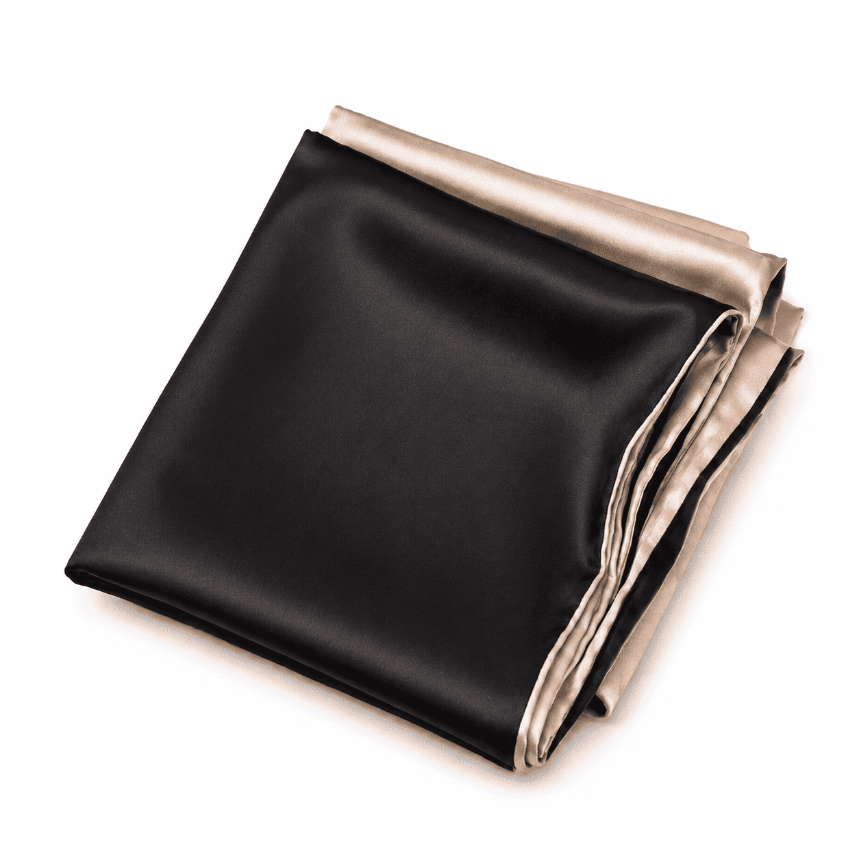 Chal echarpe y fular de semiseda reversible negro y beige combinados de Julunggul